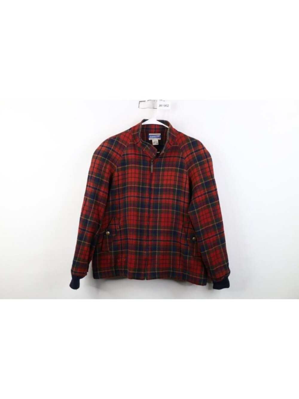 Vintage 90s Pendleton Womens Large Distressed Wool Cafe Racer Bomber Jacket USA